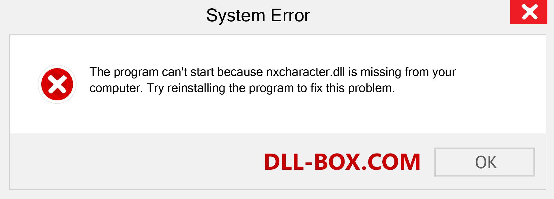  nxcharacter.dll file is missing?. Download for Windows 7, 8, 10 - Fix  nxcharacter dll Missing Error on Windows, photos, images